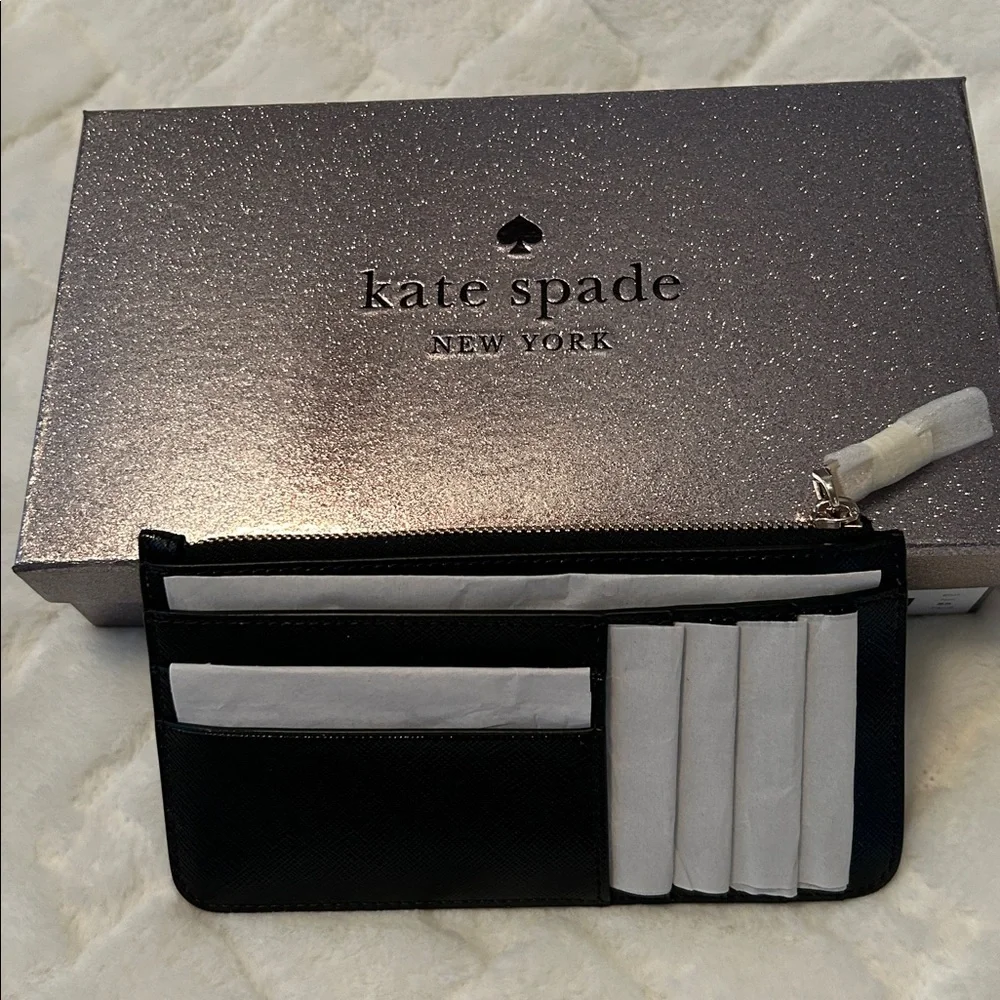 Kate Spade Black Kenzie Clutch Wallet